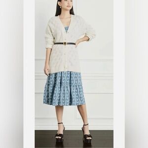 Hill House The Simple Cardigan Sweater 100% Merino Wool in Cream Size‎ L/XL